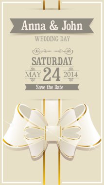 Düğün davetiyesi.