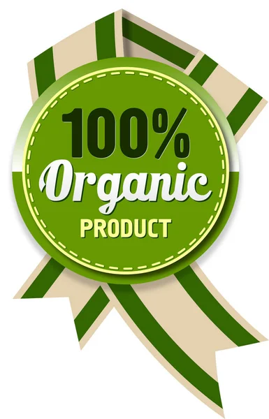 Etichetta rotonda, concetto organico — Vettoriale Stock