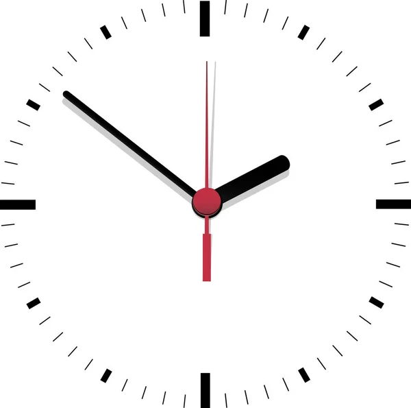 Horloge analolog simple — Image vectorielle