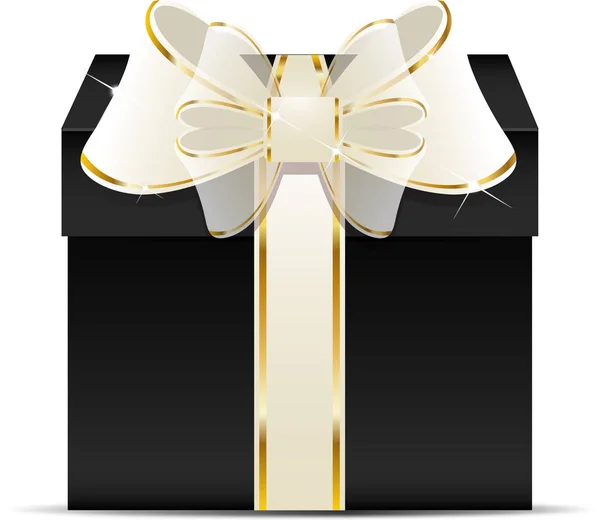 Present box with a bow — Stock Vector