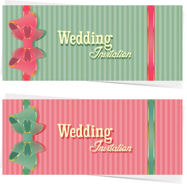 Tarjeta de invitación de boda — Vector de stock