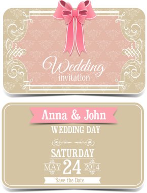 Düğün davetiyesi.