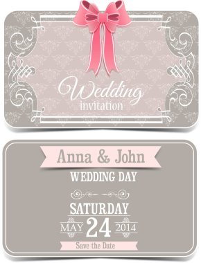 Düğün davetiyesi.