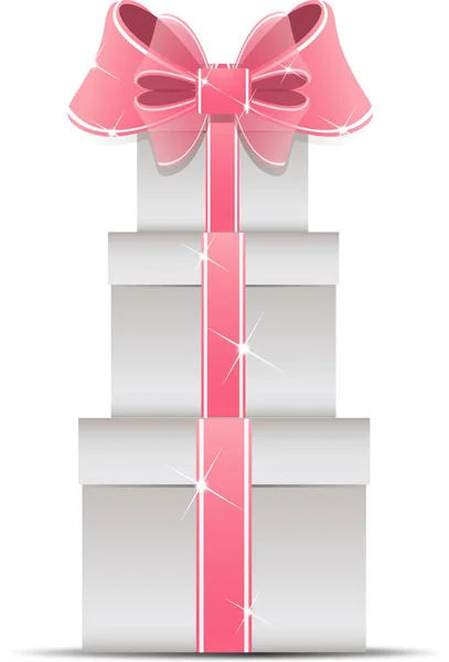 Tower of present boxes — Stock Vector