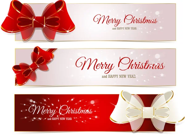 Navidad emty banners conjunto — Vector de stock