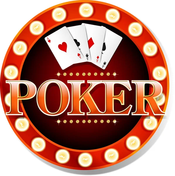 Casino banner with gold elements — Stock Vector