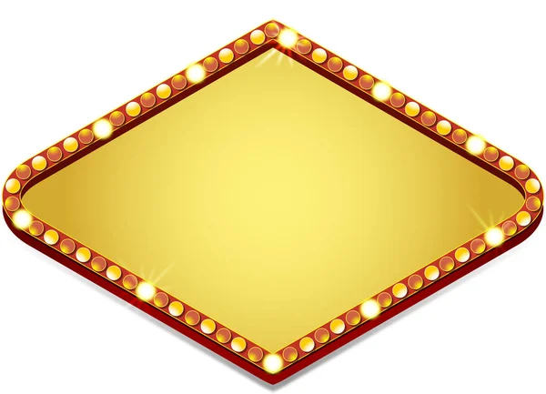 Casino ram med gyllene element — Stock vektor