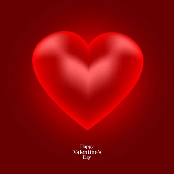 Valentine Day Card Heart Vector Illustration — Stock Vector