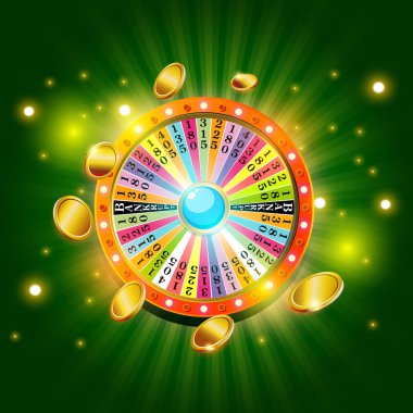 Lambalar ile Casino banner illüstrasyon vektör