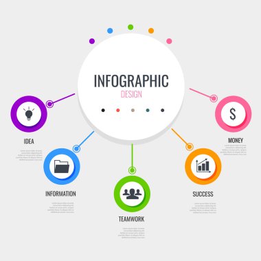 Infographic tasarım öğeleri, vektör çizim
