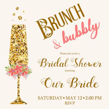 Brunch ve şampanya Davetiyesi