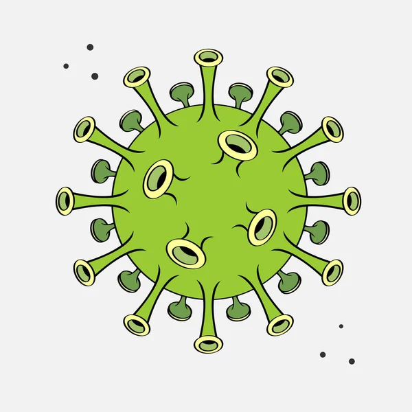 Coronavirus Covid Vector Eenvoudige Illustratie — Stockvector
