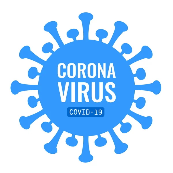 Coronavirus Covid Vector Ilustración Simple — Vector de stock