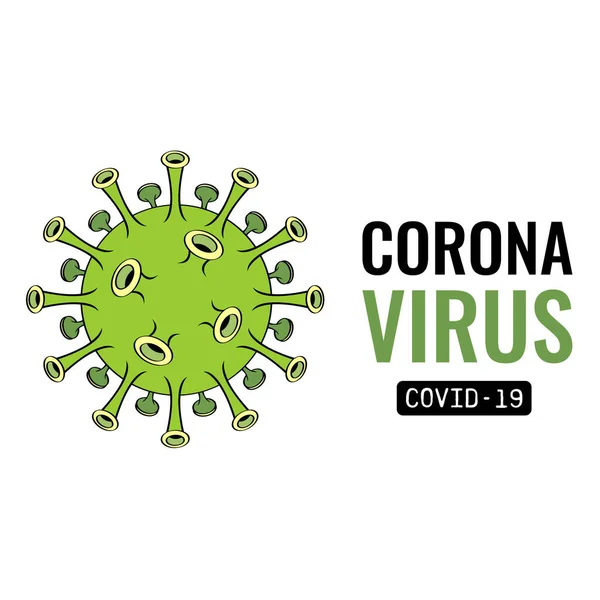 Coronavirus Covid Vector Ilustración Simple — Vector de stock