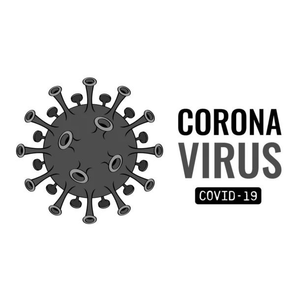 Coronavirus Covid Vetor Ilustração Simples —  Vetores de Stock