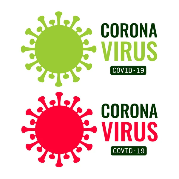 Coronavirus Covid Vector Ilustración Simple — Vector de stock