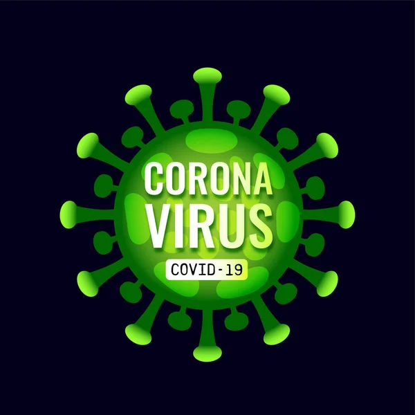 Coronavirus Covid Vector Ilustración Simple — Vector de stock