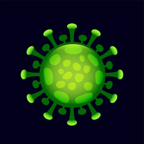 Coronavirus Covid Vetor Ilustração Simples — Vetor de Stock
