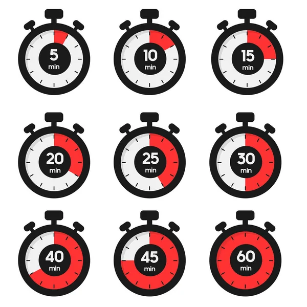 Stophorloges Expresseborden Geïsoleerd Witte Achtergrond — Stockvector