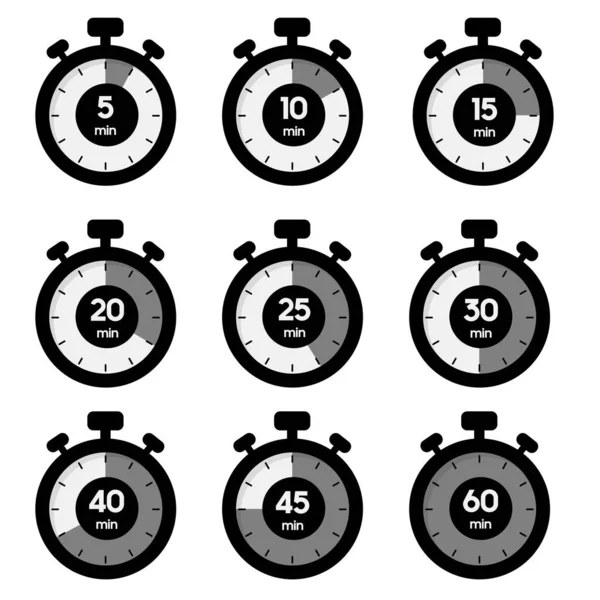 Годинники Експрес Знаки Доставки Ізольовані Білому Тлі — стоковий вектор