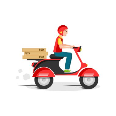 Scooter 'daki adamla teslimat, kopyalama alanı