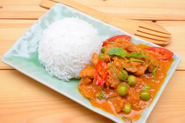 Panaeng veya et ünlü baharatlı Hindistan cevizi krem, Tayland gıda