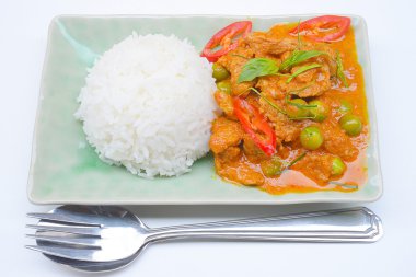 Panaeng veya et ünlü baharatlı Hindistan cevizi krem, Tayland gıda