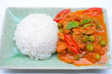 Panaeng veya et ünlü baharatlı Hindistan cevizi krem, Tayland gıda