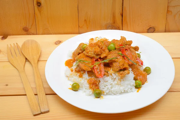 Panaeng veya et ünlü baharatlı Hindistan cevizi krem, Tayland gıda