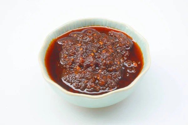 Thailändische Chilipaste / Chilimarmelade (naam prik phao) — Stockfoto