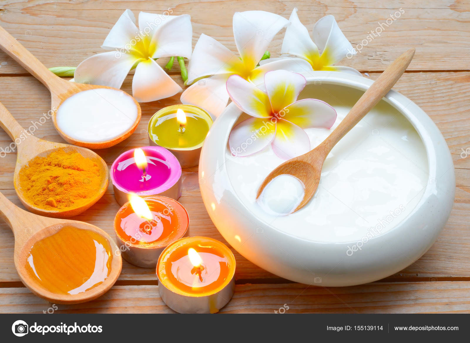 Download Face Mask With Turmeric Powder Yogurt And Honey For Skin Health Stock Photo C O Ae 1 155139114 PSD Mockup Templates