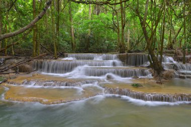 Khuean Srinagarindra Ulusal Park Kanchanaburi il Tayland Huay Mae Kamin şelale