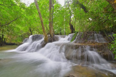 Khuean Srinagarindra Ulusal Park Kanchanaburi il Tayland Huay Mae Kamin şelale