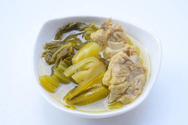 Salamura lahana çorbası Domuz kaburga ile Tayland gıda.