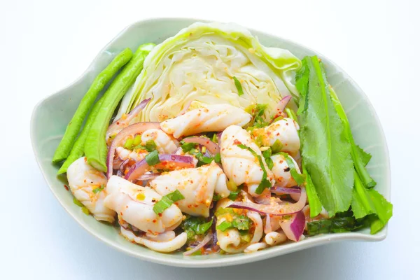 Herb ile Tay gıda Baharatlı deniz ürünleri salatası.