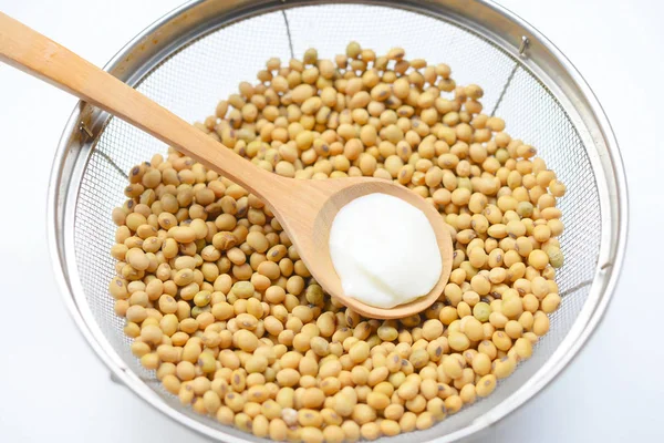 Organik yoğurt soya sütü yapılır.