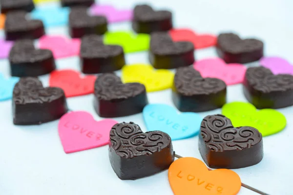 Coeur de chocolat pour la Saint Valentin — Photo