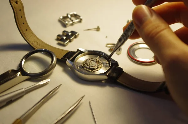 Wrist watch servicing Stock Photos Royalty Free Wrist watch