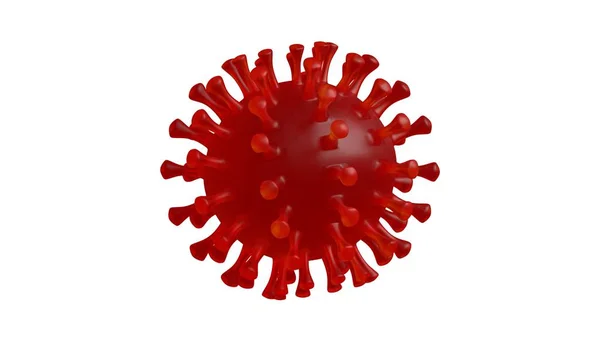 Coronavirus hücresi, tıbbi illüstrasyon, 3D görüntüleme