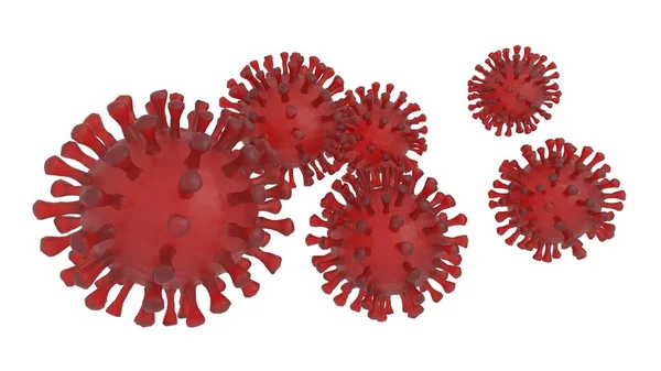 Coronavirus Illustratie Onder Microscoop 2019 Ncov Rendering — Stockfoto
