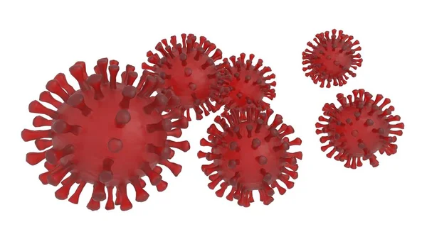Coronavirus Illustrasyon mikroskop altında, 2019-ncov, 3d canlandırma