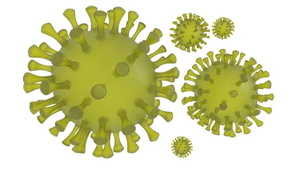 Coronavirus Illustration Microscope 2019 Ncov Rendering — 图库照片