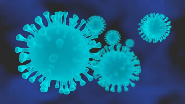 Ilustración Coronavirus Bajo Microscopio 2019 Ncov Aislado Sobre Fondo Blanco — Foto de Stock