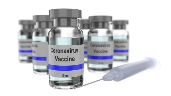 Vacuna Contra Coronavirus 2019 Ncov Vacunación Cura Rendering —  Fotos de Stock