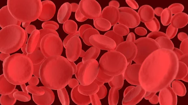 Rode Bloedcellen Stroomt Een Ader Slagader Behang Achtergrond Rendering — Stockfoto
