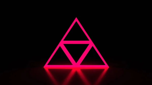 Soyut neon arkaplan. Siyaha ultraviyole ışınları. 3d oluşturma.
