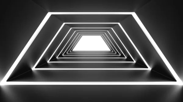 抽象的な背景 Sci Fiトンネル 未来的なやり方だ 三次元レンダリング — ストック写真
