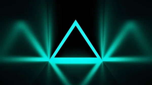 Soyut neon arkaplan. Siyaha ultraviyole ışınları. 3d oluşturma.