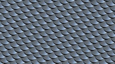 Metallic scales armour pattern backround. 3D-rendering.