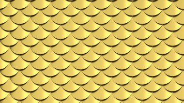 Golden scales texture. Fish skin abstract texture background. 3D-rendering.
